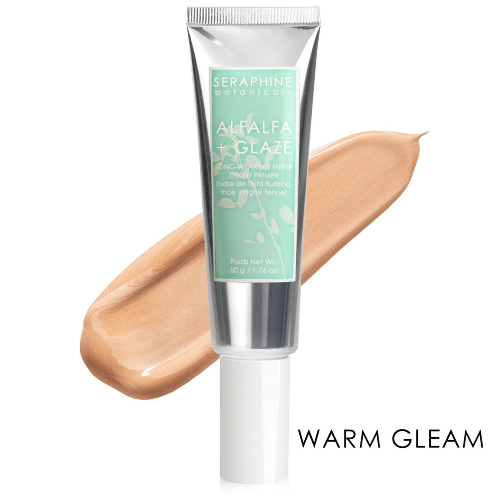 Seraphine Botanicals Alfalfa + Glaze Long Wearing Hyper Glow Primer Warm Gleam